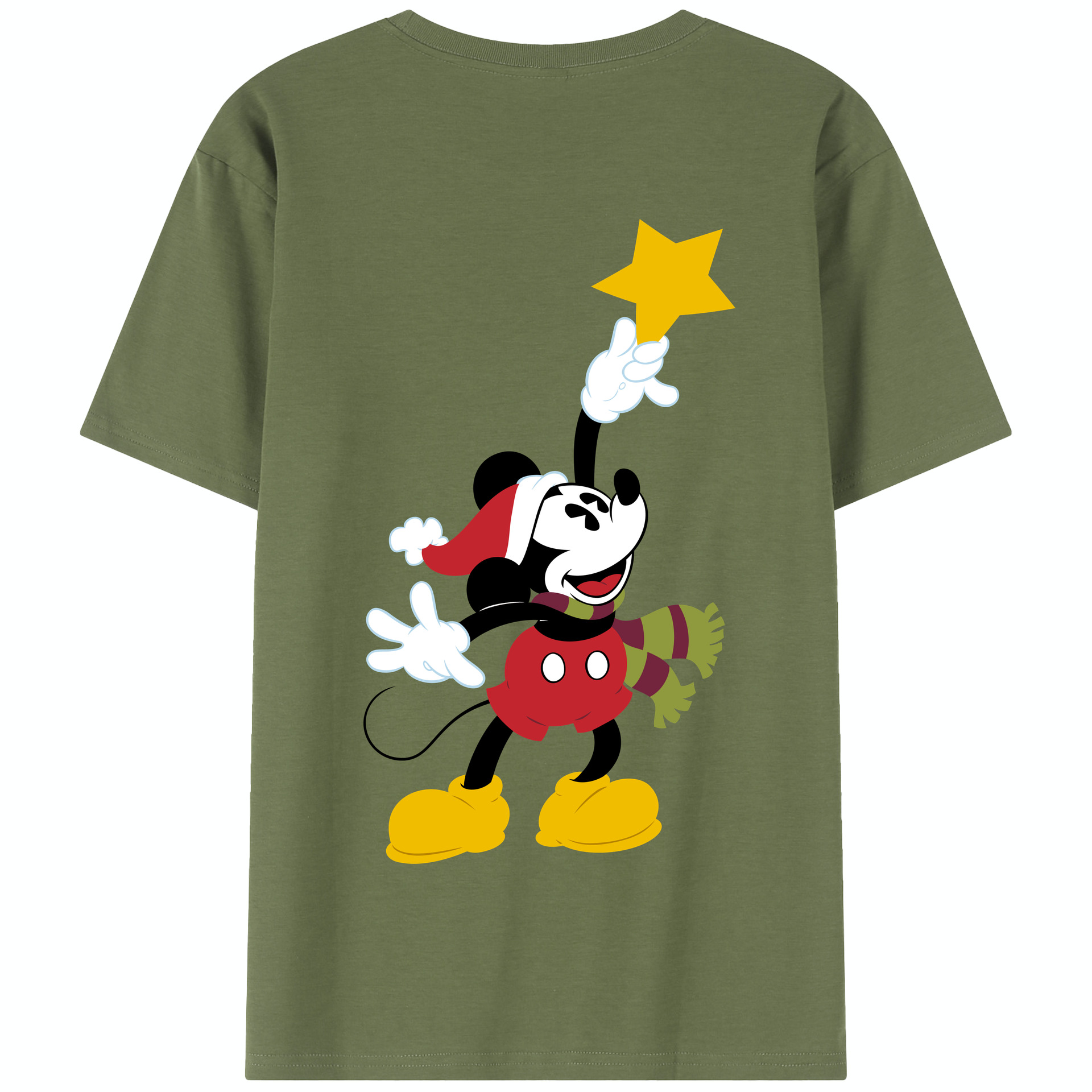 （画像用） ミッキーマウス Mickey Mouse 綿100％半袖Tシャツ（背面プリント）